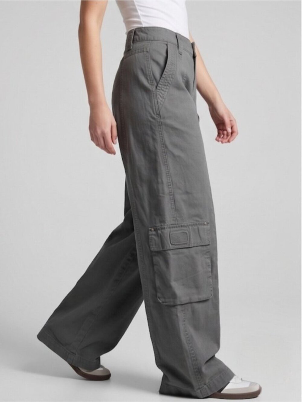 Cotton ON Gray Cargo Pant Size 6 NWT - Picture 2 of 8
